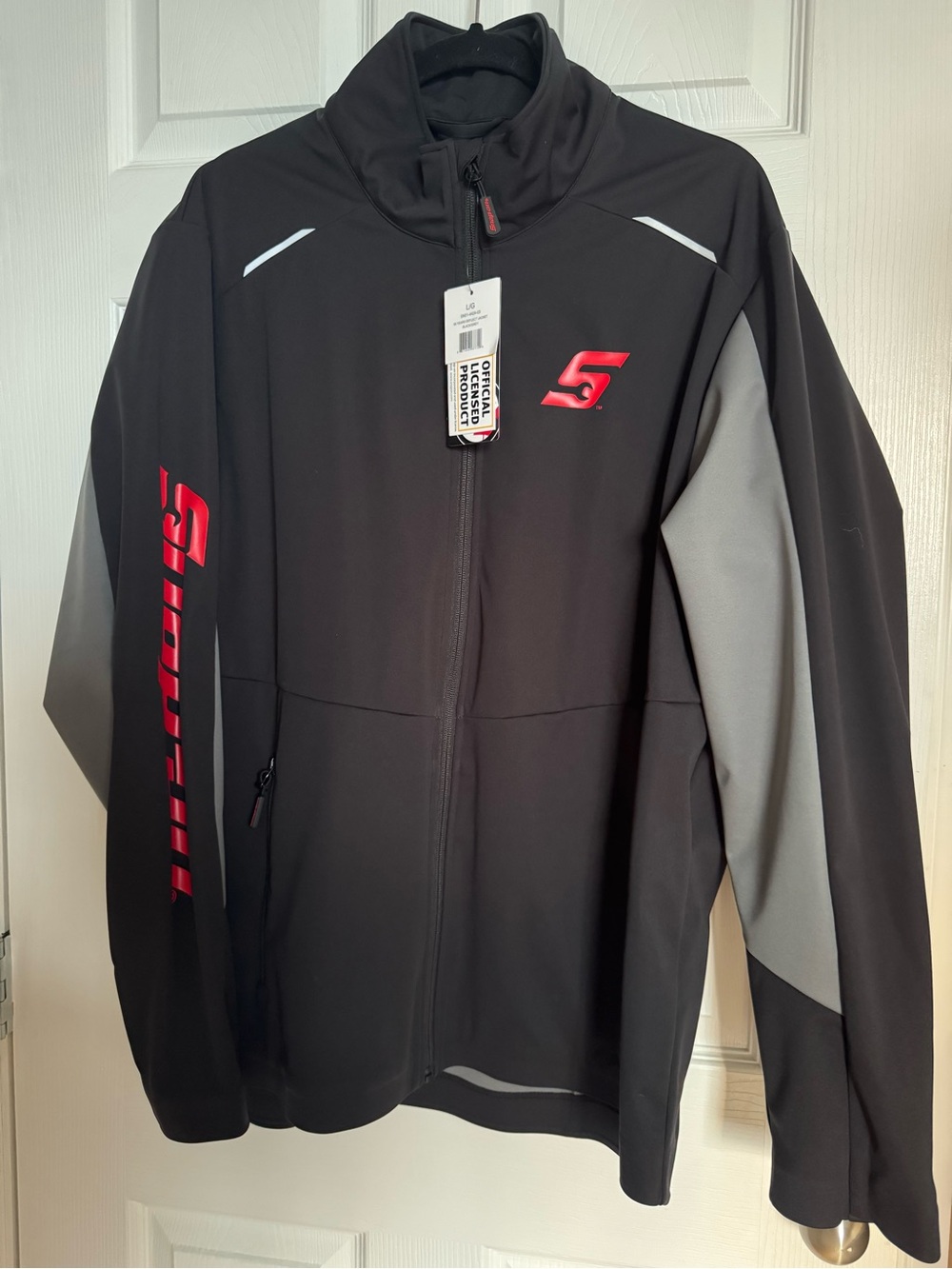Snap On Men's Black & Gray Performance Jacket with Red Logo